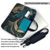 Peacock Feathers in Teal and Gold Laptop Bag Laptop Case 15.6 Inch Computer Bags Padded Sleeve Cover for Women Men view 3