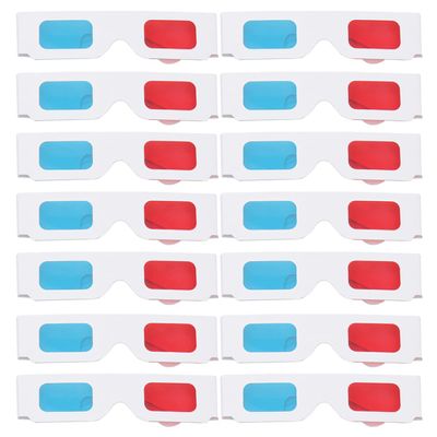 DOITOOL 50pcs Red Blue 3D Anaglyph Glasses Cardboard Movie Glasses for Stereoscopic Films for Home Use Compatible Stereoscopic Content