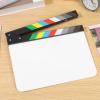 LCZNXJJY Movie Directors Clapboard 11.89.84" Acrylic Film Clapper Board,Photography Video TV Cut Action Scene Blank Clapper,Professional Dry Erase Film Slate for Film Fans (White-Blank Board) view 1