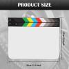 LCZNXJJY Movie Directors Clapboard 11.89.84" Acrylic Film Clapper Board,Photography Video TV Cut Action Scene Blank Clapper,Professional Dry Erase Film Slate for Film Fans (White-Blank Board) view 2
