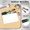 LCZNXJJY Movie Directors Clapboard 11.89.84" Acrylic Film Clapper Board,Photography Video TV Cut Action Scene Blank Clapper,Professional Dry Erase Film Slate for Film Fans (White-Blank Board) view 4
