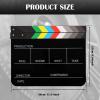 LCZNXJJY Movie Directors Clapboard 11.89.84" Acrylic Film Clapper Board,Photography Video TV Cut Action Scene Blank Clapper,Professional Dry Erase Film Slate for Film Fans (Black-Colorful Stripes) view 2