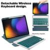 Tablet Protective Case Cover Compatible with Xiaomi Mi Pad 7/7 Pro Case 11.2 Inch 2024 Detachable Wireless Keyboard S Pen Holde, 360 Degree Swivel Stand Folio Flip Smart Tablet Cover Auto Sleep/Wake T view 3