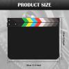 LCZNXJJY Movie Directors Clapboard 11.89.84" Acrylic Film Clapper Board,Photography Video TV Cut Action Scene Blank Clapper,Professional Dry Erase Film Slate for Film Fans (Black-Blank Board) view 2