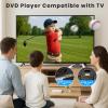 aelrsoch Mini DVD Player HDMI, 1080P HD Small Compact DVD Player for Smart TV with All Region Free, DVD CD Player, USB/TF Card Input, Remote Control, Support PAL/NTSC(Black) view 2