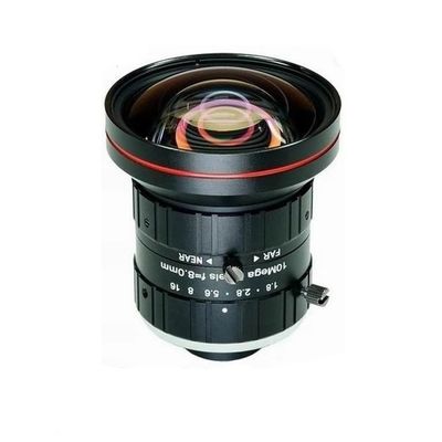 HD Industrial Lens 8mm 100,000 Pixel C-Mount Manual Iris Focus Aperture F1.8 to F16 1 Inch for Surveillance Security IP Cameras