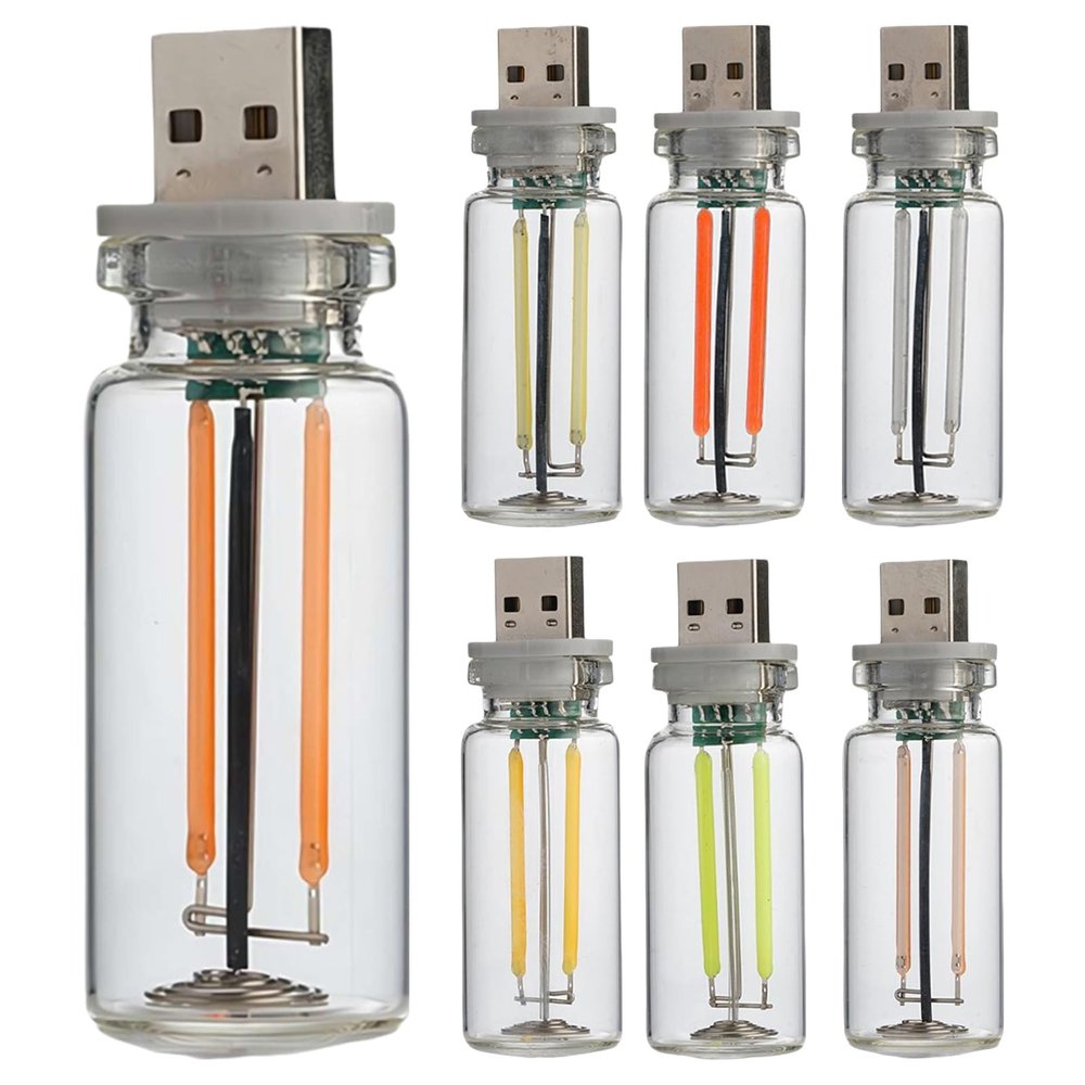 7 Pieces USB LED Car Interior Atmosphere Lamp Decoration Car Interface Charging Night Light for Hallway/Car/Bedroom