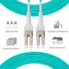 Fibergaga-5Pack Uniboot OM3 LC to LC Fiber Patch Cable, Multi-Mode Duplex Fiber Optic Cable Jumper Optical Patch Cord 10GB, 50/125m,LSZH Jacket,OD-3.0mm,1M(3ft) view 4
