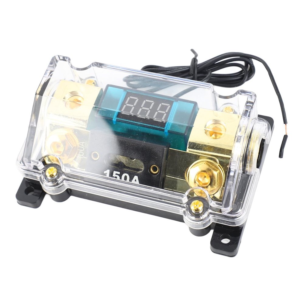 ACAGALA Car Audio Power Holder Stereo Distribution Block Box Digital Display (150A)