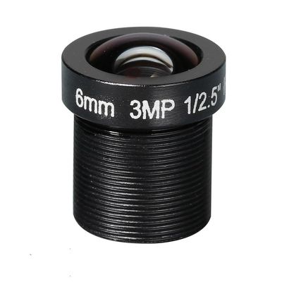 HD CCTV Lens 3MP 6MM M12*0.5 Interface 1/2.5 F1.8 53 Degrees for Security CCTV Cameras