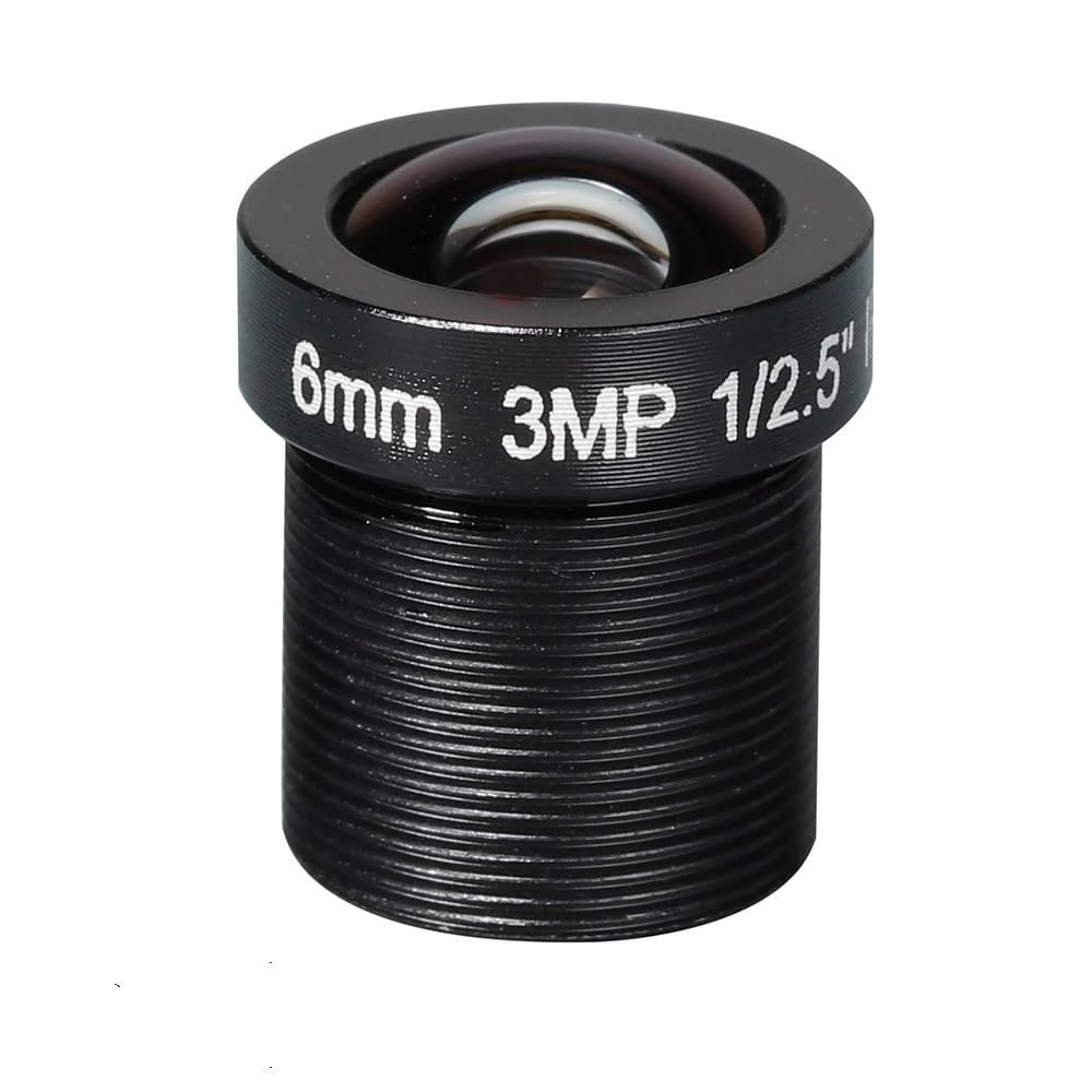HD CCTV Lens 3MP 6MM M12*0.5 Interface 1/2.5 F1.8 53 Degrees for Security CCTV Cameras