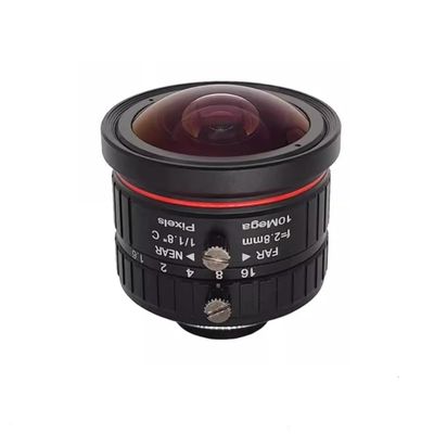 HD 4K C-Mount CCTV Lens 10 Megapixels 2.8MM Wide Angle Aperture F1.6 Format 1/1.8 Inch Manual Aperture Suitable for Surveillance IP Cameras