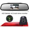 1280 * 720 Pixel Third Roof Brake Lamp Car Backup Camera Replacement for Ford Transit Custom 2012-2016 Dritte 3 Reverse Parking Camera Waterproof Night Vision+4.3" Reverse Mirror view 2