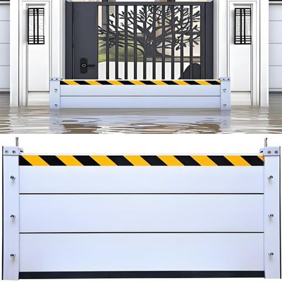 Flood Barriers for Home Exterior - Aluminum Alloy Outdoor Quick Dam Garage Doors Water Barriers for Flooding,H7.9 Inch/L6.5FT