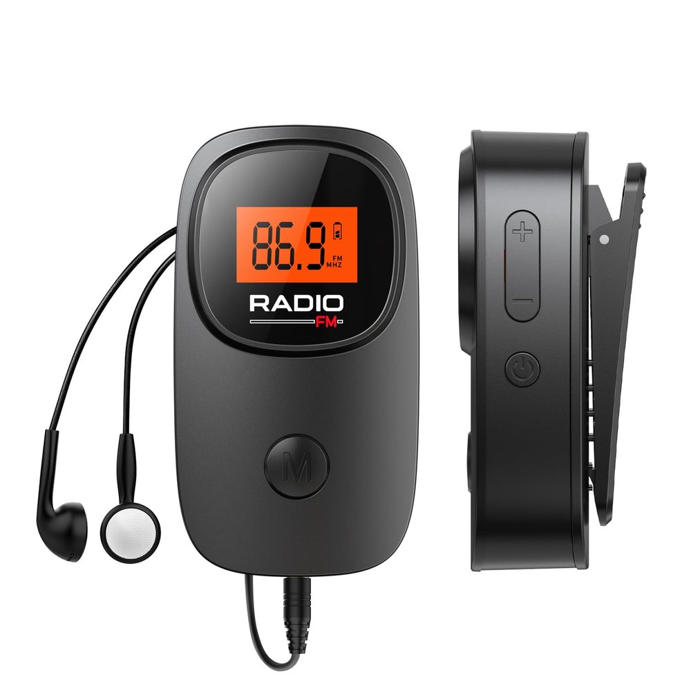 MI06 Portable Pocket Mini FM Radio with Clip, 2*AAA Batteries Operated