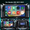 4+64G Android 14 Double Din Car Stereo with Wireless Carplay Android Auto for Honda CRV 2017-2021, 9" IPS Car Audio Receiver w/WiFi GPS Bluetooth AHD Camera Mic SWC AV in/FM Radio Receiver view 2