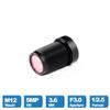 Lens M12 Interface 5MP 3.6mm with 650nm IR Filter 1/2.5" F3.0 for Surveillance Security Cameras view 2