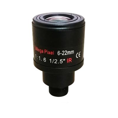 5.0 Megapixel Varifocal 6-22mm CCTV Lens M12 Mount Aperture F1.6 Format 1/2.5 Inch for Surveillance Security Camera HD IP Camera