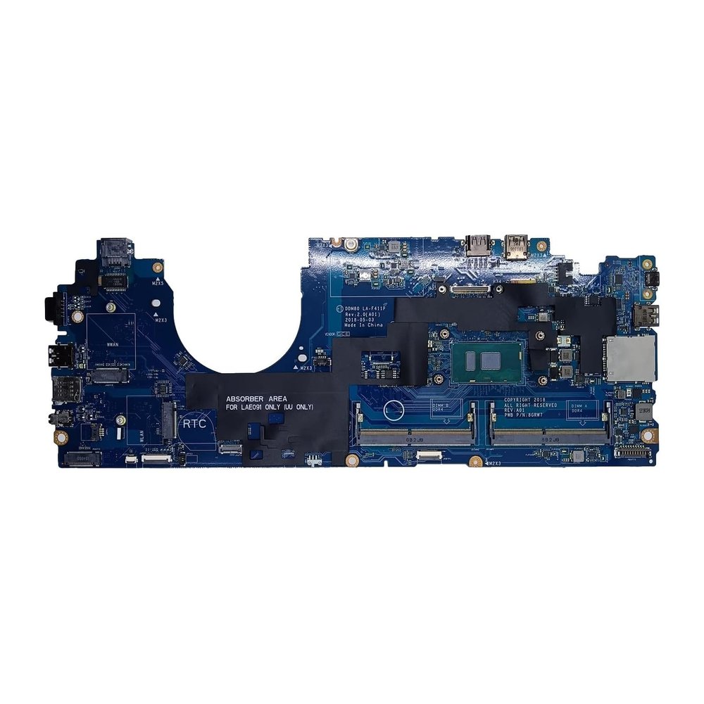 0N6XMM N6XMM Replacement for Dell Latitude 5590 Laptop Motherboard DDM80 LA-F411P System Board CPU Mainboard i5-7200U Processor