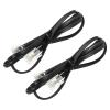 MECCANIXITY 2 Pack RJ45 8P4C to RJ11 6P4C Adapter Converter Cable, RJ45 to RJ11 Adapter Telephone Handset Cord for Home, Office, 3.3ft, Black view 1
