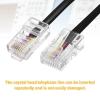 MECCANIXITY 2 Pack RJ45 8P4C to RJ11 6P4C Adapter Converter Cable, RJ45 to RJ11 Adapter Telephone Handset Cord for Home, Office, 3.3ft, Black view 4