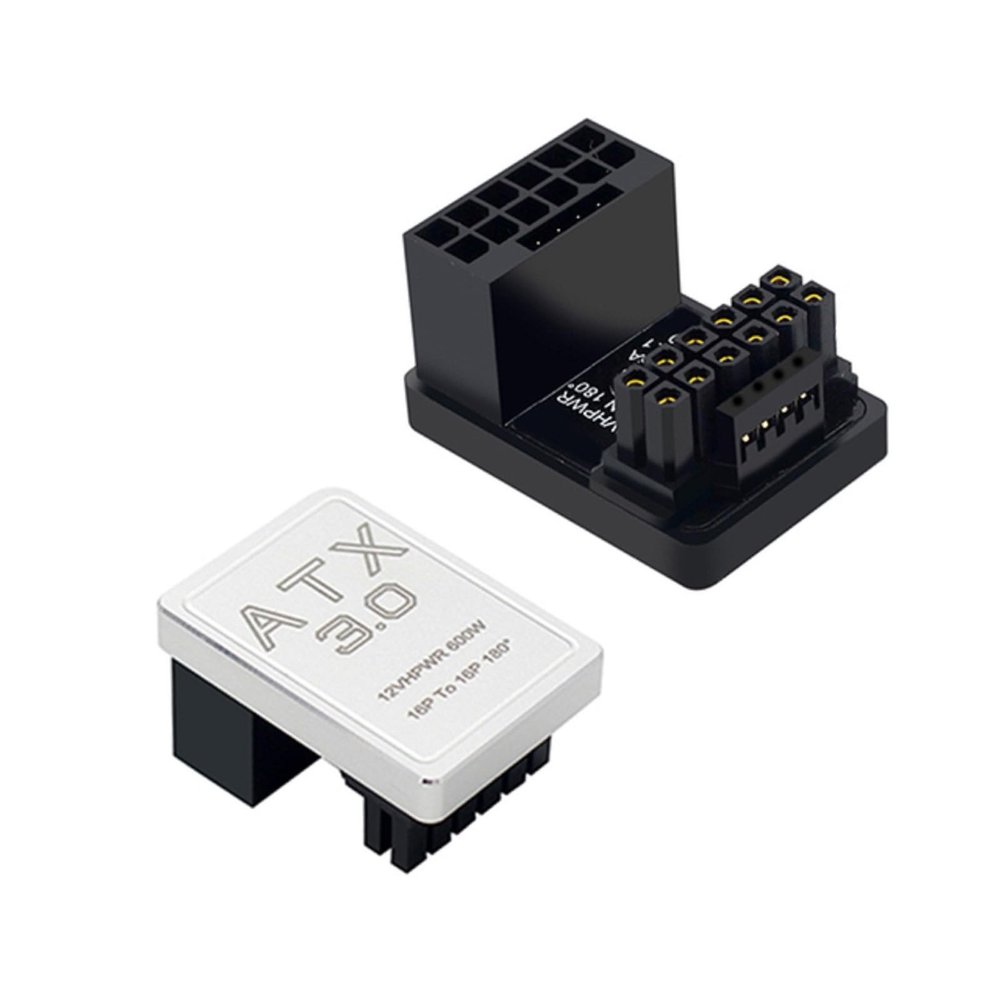 ATX 3.0 16 Pin GPU Power Connector 12VHPWR Extension 180 Angled Turning Connector for RTX 3090Ti 4070Ti 4080 Graphic Card GPU
