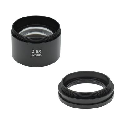 Microscope Kit 0.5X 0.7X 2X 1x Binocular Trinocular Microscope Stereo Microscope Auxiliary Objective Lens Barlow Lens Increase Working Distance Microscope Lens Adapters(0.5X 1X)