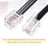 MECCANIXITY 1 Pack Telephone Cord, 4.9ft Phone Cable RJ12 6P6C Male to Male Straight Wired Handset Cord for Home, Office, Black view 4