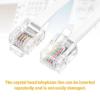 MECCANIXITY 1 Pack Telephone Cord, 9.8ft Phone Cable RJ12 6P6C Male to Male Straight Wired Handset Cord for Home, Office, White view 4