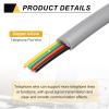 MECCANIXITY 3 Pack RJ45 8P4C to RJ11 6P4C Adapter Converter Cable, RJ45 to RJ11 Adapter Telephone Handset Cord for Home, Office, 9.8ft, Grey view 3
