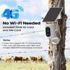 ANRAN 4G LTE Cellular Solar Security Camera Wireless Outdoor, 2K No WiFi Solar Powered Security Camera, 2 Way Audio, Smart Motion Detection, Color Night Vision, IP66, White (32GB & SIM Card Included) view 2
