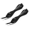 MECCANIXITY 2 Pack Telephone Cord, 9.8ft Phone Cable RJ12 6P6C Male to Male Straight Wired Handset Cord for Home, Office, Black view 1