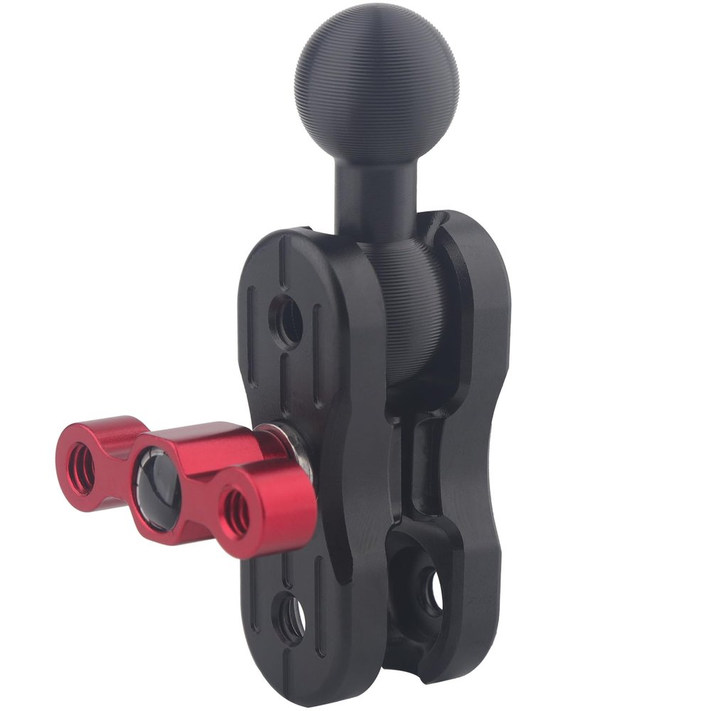 Rigdance 20mm Double Socket Arm with Dual 20mm Ball Connector, CNC Aluminum Extension Adapter | Compatible with Bulletpiont Mounting Solutions (2.36" Length)
