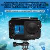 NovelGoal 80M Waterproof Camera Dive Case with 1/4 Screw Hole & Cold Shoe, Underwater Diving Protective Housing Shell Compatible with Action5Pro/4/3 (2-Card Mount Base) view 2