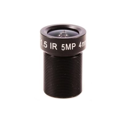 CCTV Lens M12 Interface HD 5MP 4MM F1.5 1/2.5 Metal Infrared Color for Surveillance Security Camera(with 650nm IR Filter)