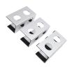 Yosoo Health Gear Under Desk Laptop Mount Wall Desk Mount Holder, Sturdy Aluminum Alloy Metal Under Desk Shelf Device Holder with Anti Scratch Silicone and Adhesive for Laptop TV Box (Silver) view 3