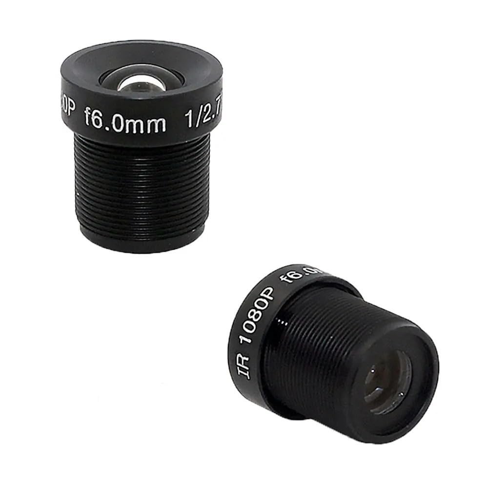 HD CCTV Lens 1080P 2.8/3.6/6mm Security Camera Lens M12 2MP Aperture F1.8, 1/2.5 Inch Image Format Surveillance Camera Lens(6mm Lens)