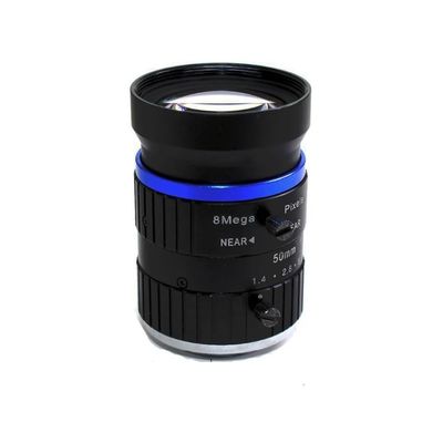 HD 8MP Industrial CCTV Lens 50mm C-Mount Manual Iris Focus F1.4 Aperture 1 Inch Format Suitable for Surveillance Security Cameras