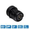 CCTV Lens 3.6mm 2 Megapixels M12 Interface 1/3 Inch F2.0 Aperture 90 Degree Suitable for Surveillance Security Cameras view 2