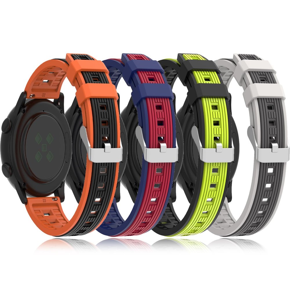 22mm Quick Release Silicone Watch Band for Garmin Vivoactive 4 / Forerunner 265 / Forerunner 255 / Venu 2 / Venu 3  Soft, Sweatproof Replacement Strap,4P