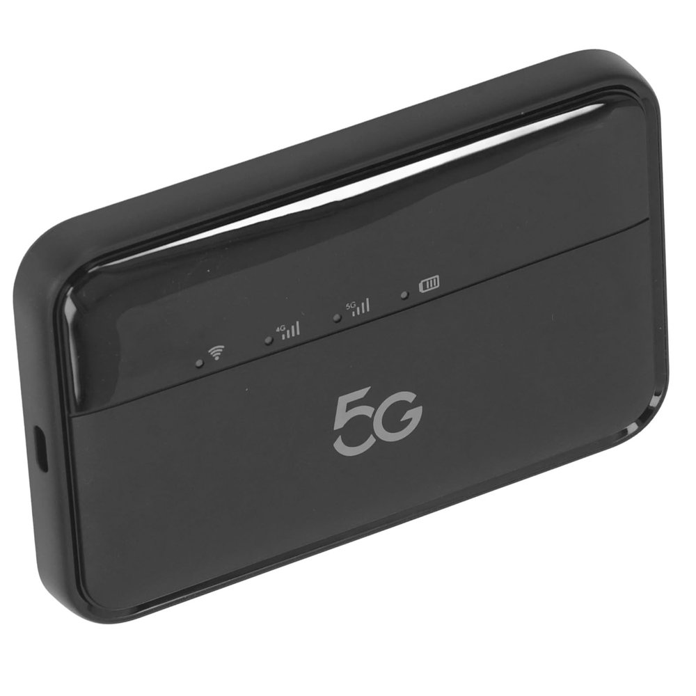 5G WiFi Mobile Hotspot Fast Speeds Travel 16 Devices 10000mAh Type C with Nano SIM Card Slot, Black
