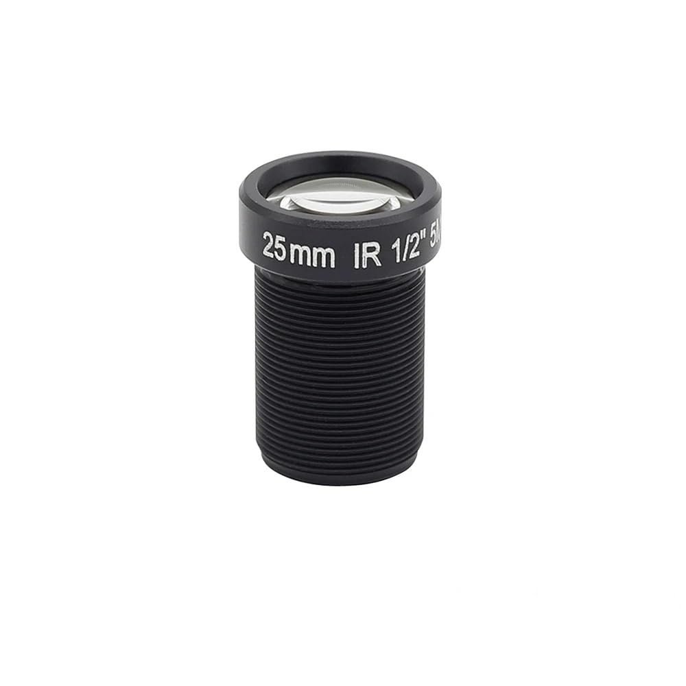 CCTV Camera Lens 5 Megapixels M12 X P0.5 Interface 1/2.5 Inch F2.0 12MM 16MM 25MM Optional for Security IP Camera(M12-5MP-25MM)