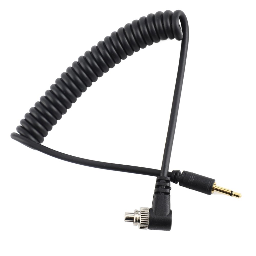 Screw Lock Flash Sync Cable Cord 2 5mm PC to Male Hot Shoe Connector with Secure Threaded Lock Compatible with Mirrorless Cameras