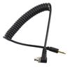Screw Lock Flash Sync Cable Cord 2 5mm PC to Male Hot Shoe Connector with Secure Threaded Lock Compatible with Mirrorless Cameras view 1