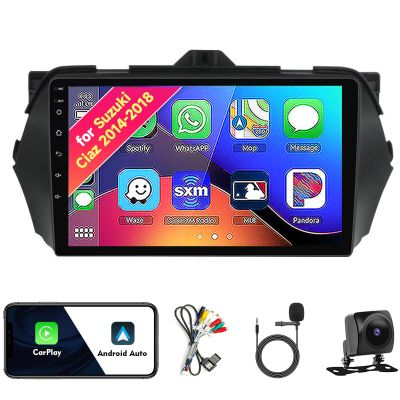 Car Radio Stereo for Suzuki Ciaz 2014-2018, Android 13, 9" IPS Touch Screen Upgrade Replacement with CarPlay & Android Auto, GPS Navigation DSP SWC 5G WiFi Camera 8CORE 2+32GB