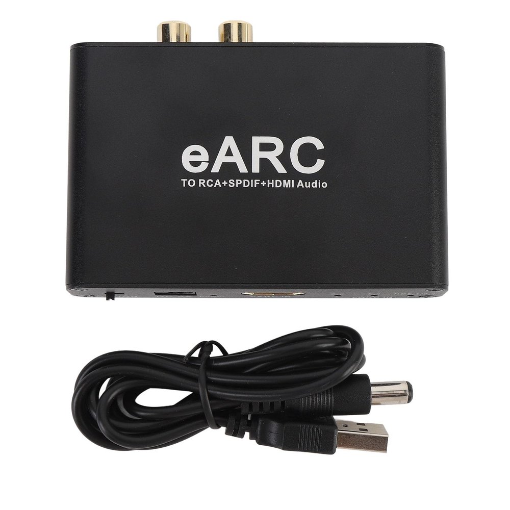 HD Multimedia Interface Sound Extractor, EARC ARC Sound Converter, HiFi Sound with 24 bit 192KHz Sampling Rate, Remote Controllable Headphone Output
