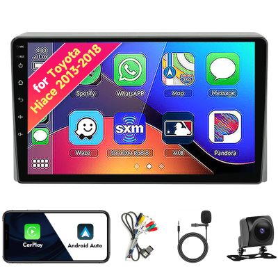 Car Radio Stereo for Toyota Hiace 2013-2018, Android 13, 9" IPS Touch Screen Upgrade Replacement with CarPlay & Android Auto, GPS Navigation DSP SWC 5G WiFi Camera 8CORE 8+256GB