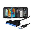 ACGTUY External CD-ROM/SSD HDD USB 3.0 to SATA2.0, 12V2A Adapter Data Cable 2.5/3.5 Desktop Hard Drive Converter(No Power Adapter,Dual USB 3.0) view 2
