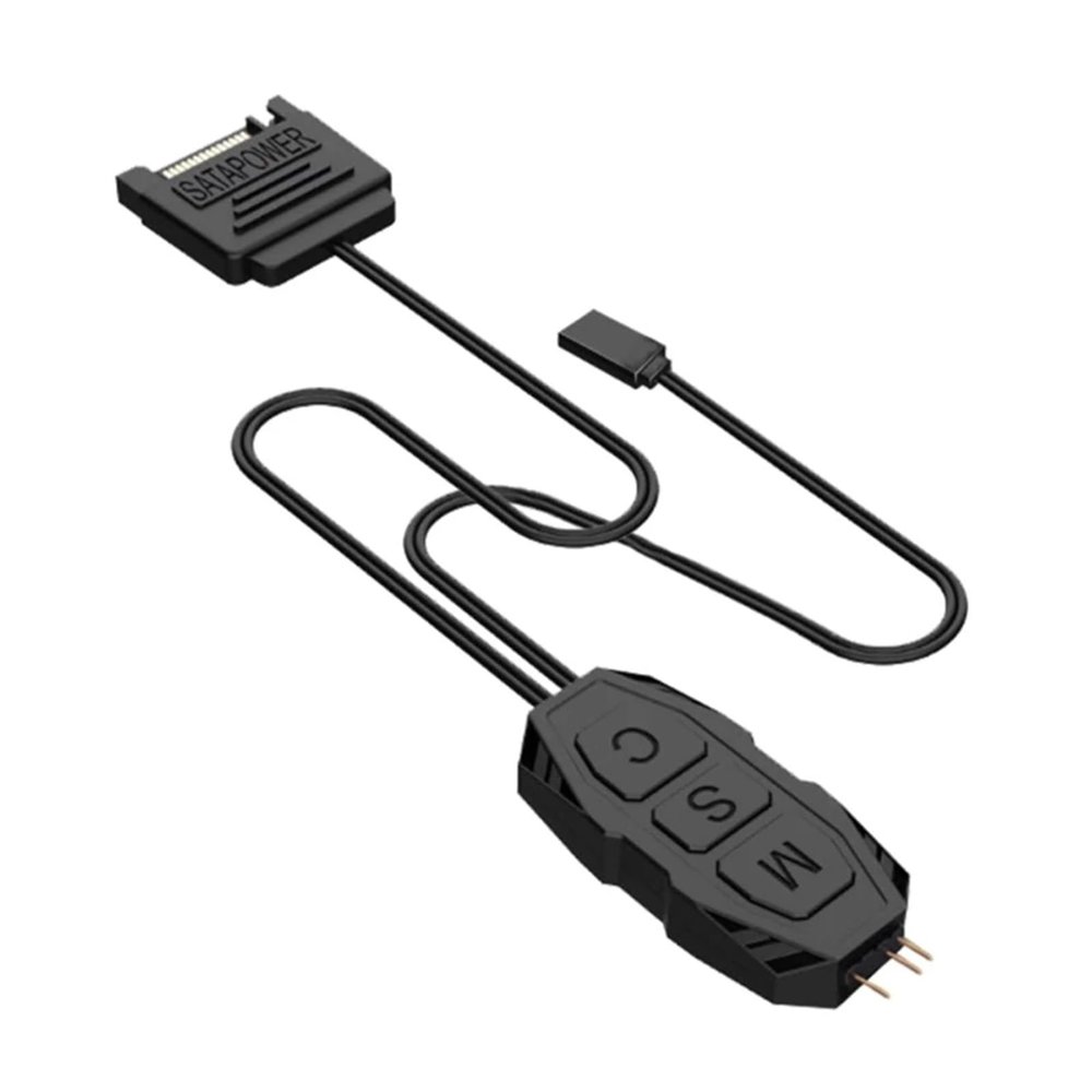 ACGTUY ARGB Controller Cable 5V 3 Pin RGB Controller SATA Power Supply Light Strips Controller Cable for PC Motherboards