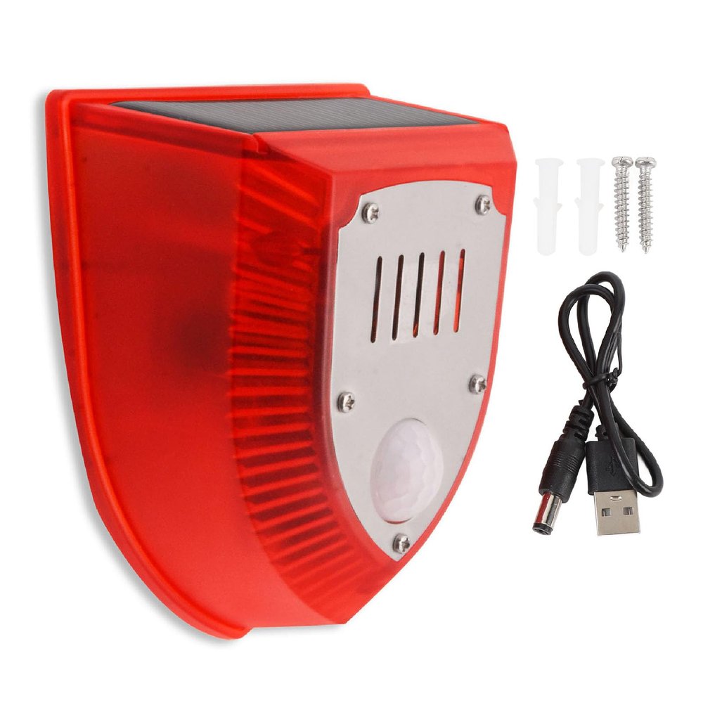 Solar Sound Light Alarm Induction Device for Home Farm N911M